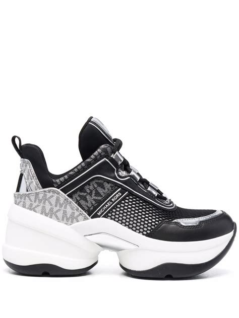 michael kors olympia trainer black|michael kors olympia sneakers sale.